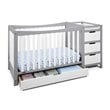 Graco Remi 4-in-1 Convertible Crib and Changer in White and Gray