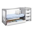 Graco Remi 4-in-1 Convertible Crib and Changer in White and Gray