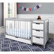 Graco Remi 4-in-1 Convertible Crib and Changer in White and Gray