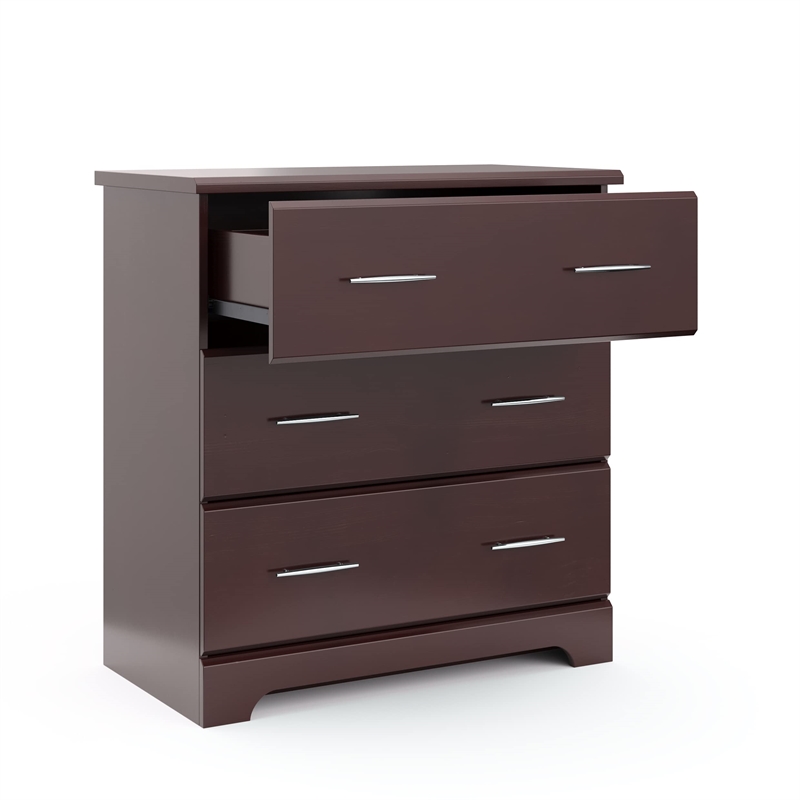 Stork Craft USA Brookside 3 Drawer Chest in Espresso