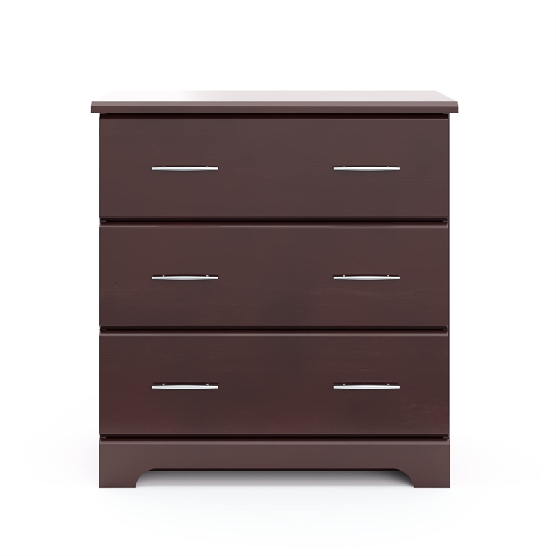 Stork Craft USA Brookside 3 Drawer Chest in Espresso