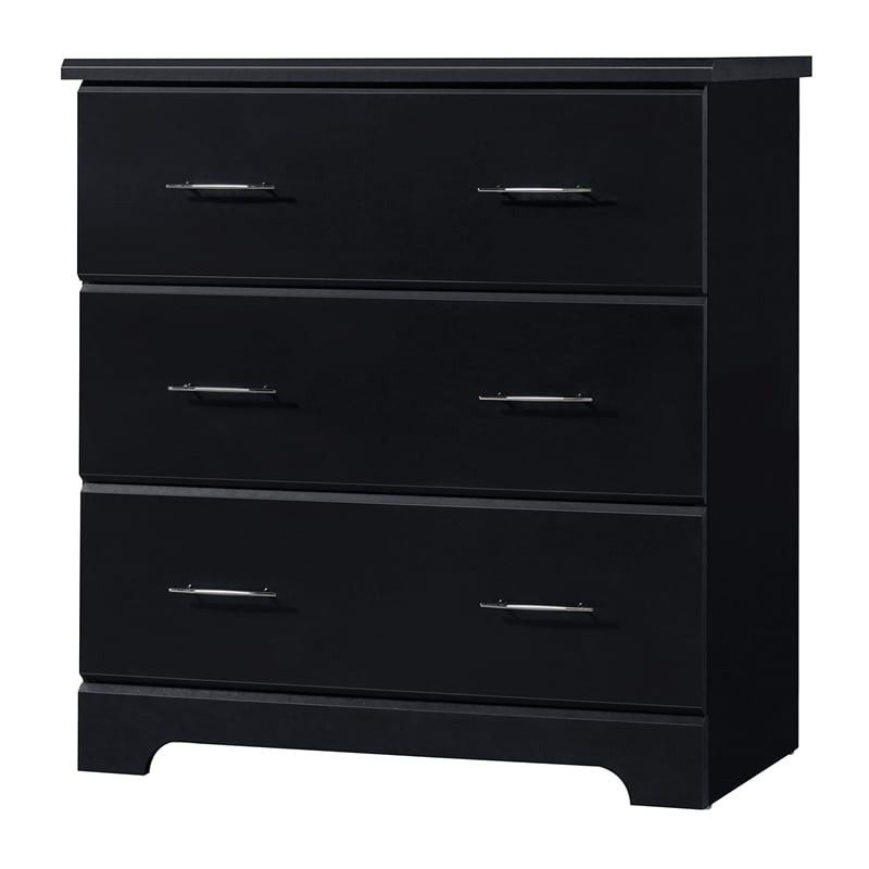 Stork Craft USA Brookside 3 Drawer Chest in Black