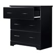 Stork Craft USA Brookside 3 Drawer Chest in Black