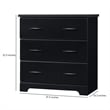Stork Craft USA Brookside 3 Drawer Chest in Black