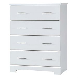 stork craft usa brookside chest in white