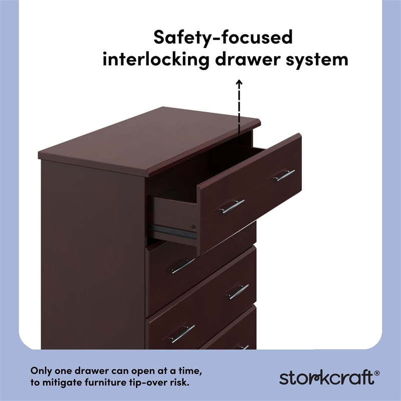 Stork Craft USA Brookside 4 Drawer Chest in Espresso