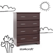 Stork Craft USA Brookside 4 Drawer Chest in Espresso