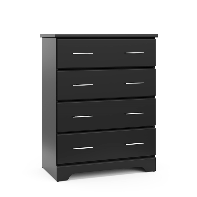 Stork Craft USA Brookside 4 Drawer Chest in Black