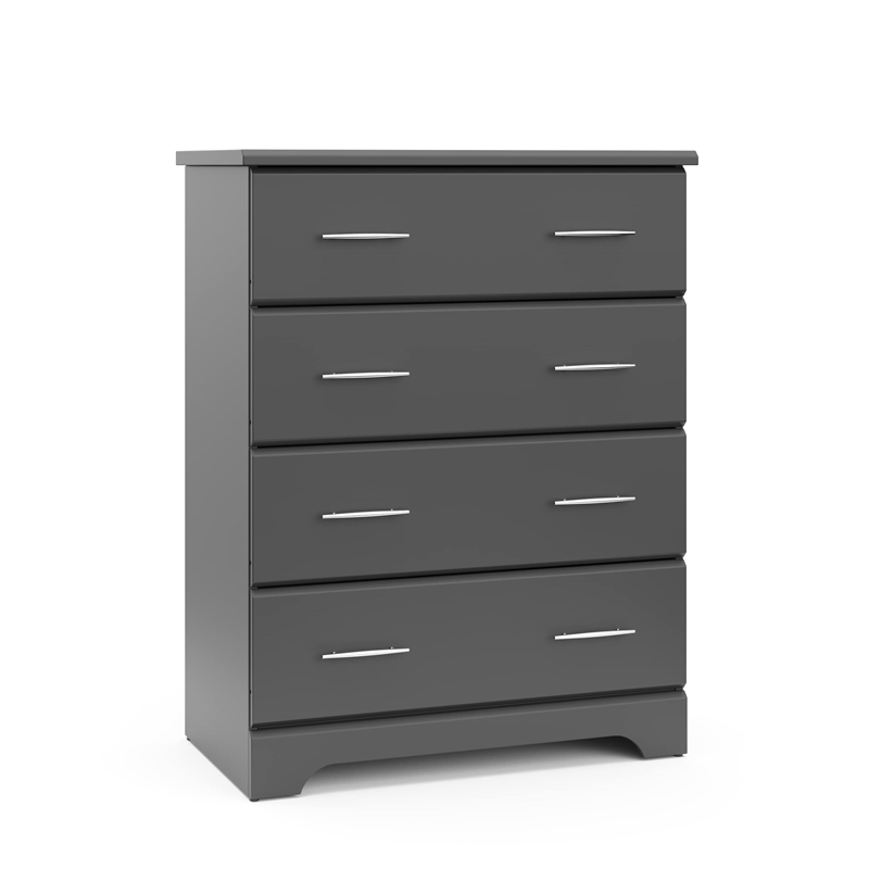 Stork Craft USA Brookside 4 Drawer Chest in Gray