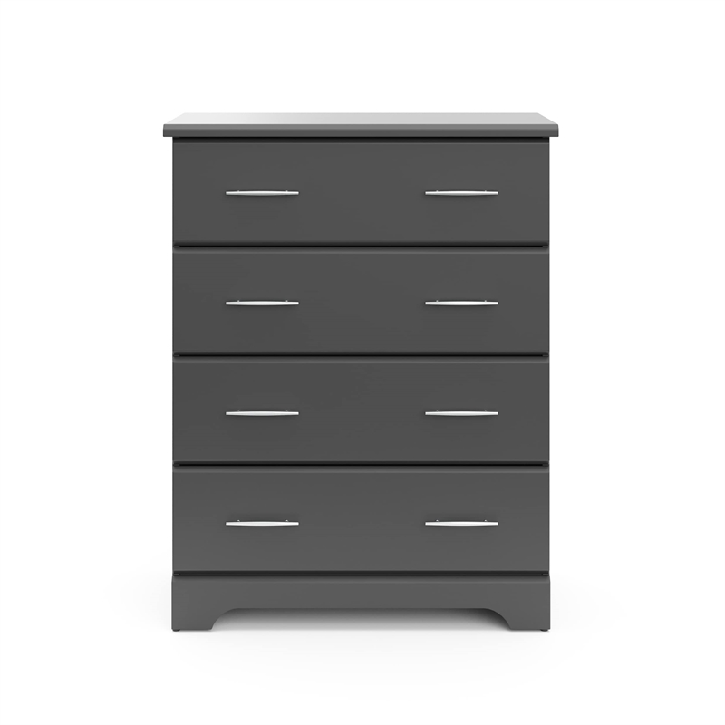 Stork Craft USA Brookside 4 Drawer Chest in Gray