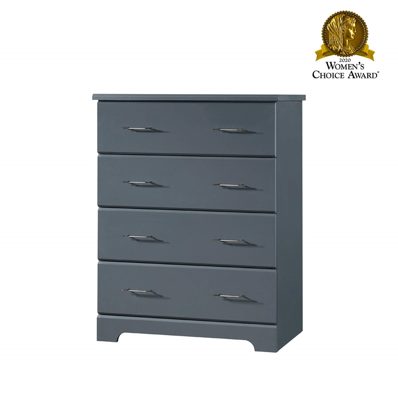 Stork Craft USA Brookside 4 Drawer Chest in Gray