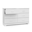 Stork Craft USA Brookside 6 Drawer Dresser in White