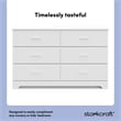 Stork Craft USA Brookside 6 Drawer Dresser in White