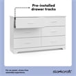 Stork Craft USA Brookside 6 Drawer Dresser in White