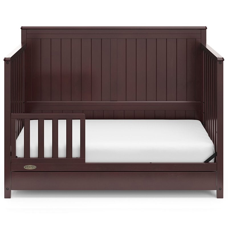 Graco Hadley 4 in 1 Convertible Wood Crib with Drawer in Espresso