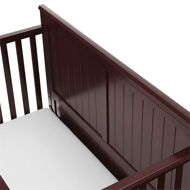 Graco Hadley 4 in 1 Convertible Wood Crib with Drawer in Espresso