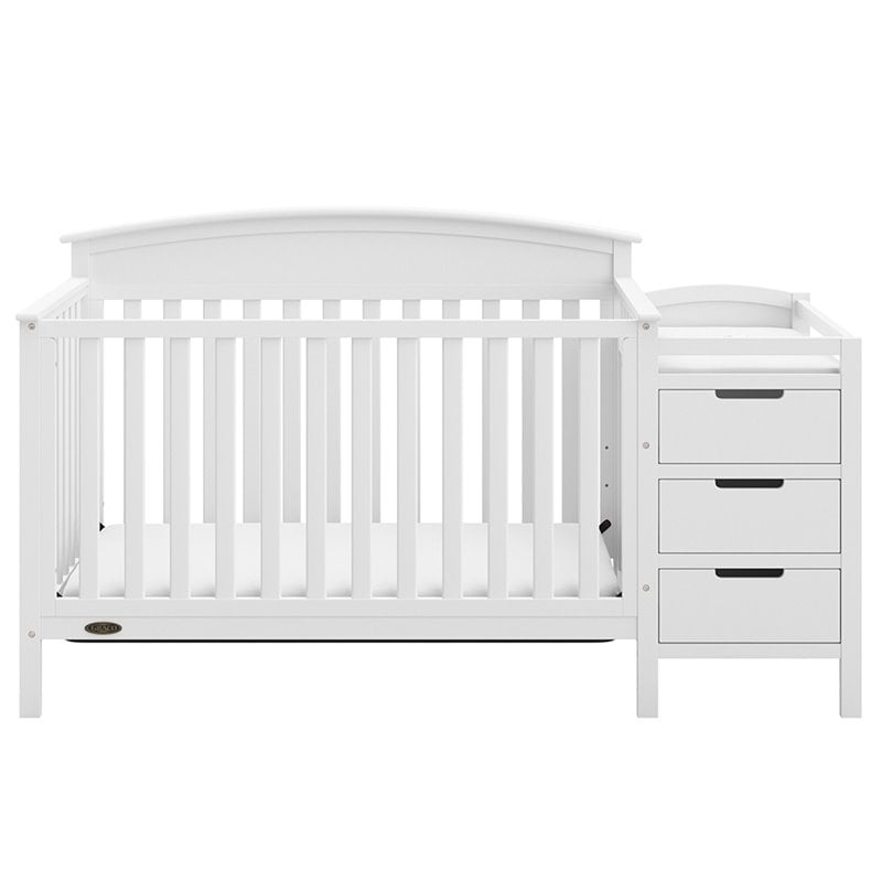 Graco Benton 5 in 1 Convertible Crib and Changer Set in White