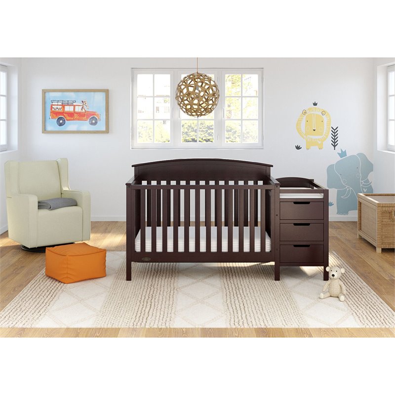 Graco Benton 5 in 1 Convertible Crib and Changer Set in Espresso Cymax Business