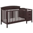 Graco Benton 5 in 1 Convertible Crib and Changer Set in Espresso