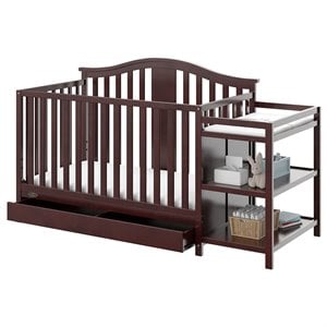 Graco Solano 3 Piece Convertible Crib and Changer Set in Espresso