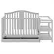Graco Solano 3 Piece Convertible Crib and Changer Set in Pebble Gray