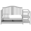 Graco Solano 3 Piece Convertible Crib and Changer Set in Pebble Gray