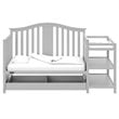 Graco Solano 3 Piece Convertible Crib and Changer Set in Pebble Gray
