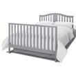Graco Solano 3 Piece Convertible Crib and Changer Set in Pebble Gray