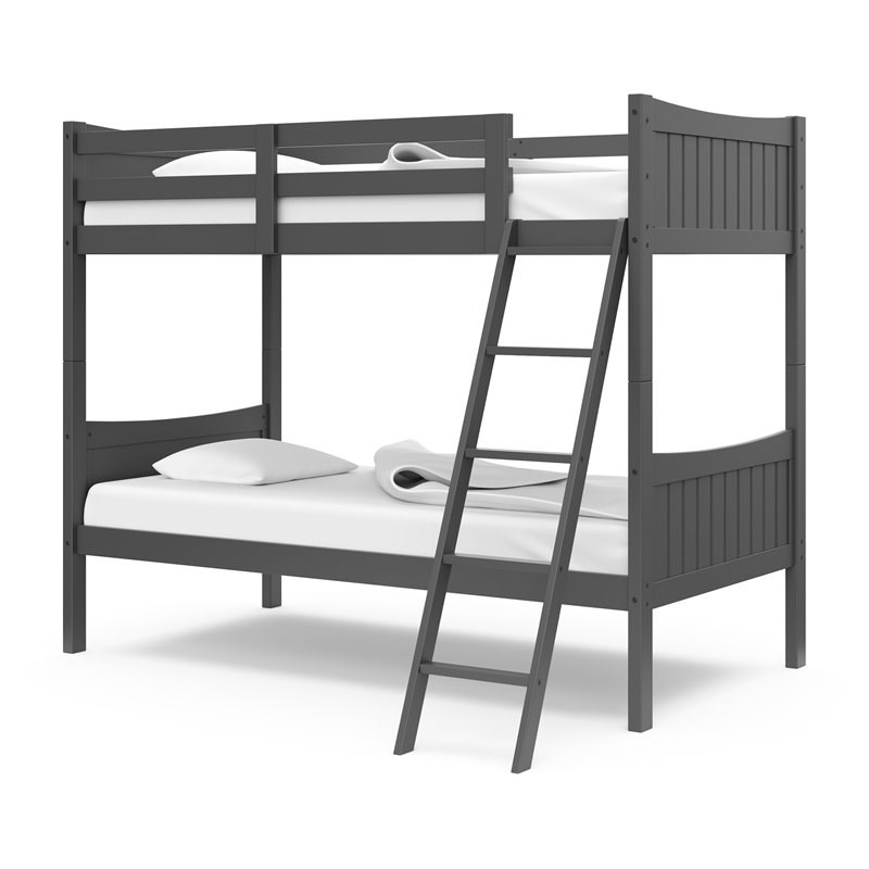 Thomasville Kids Newport Convertible Twin over Twin Bunk Bed in Gray