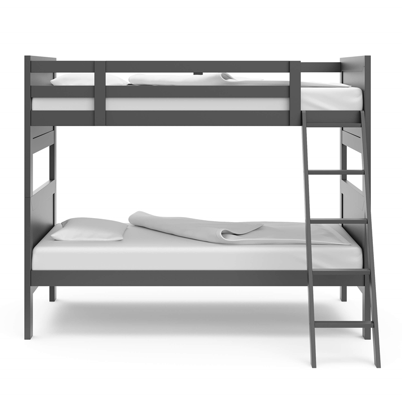 Thomasville Kids Milo Convertible Twin over Twin Bunk Bed in Gray