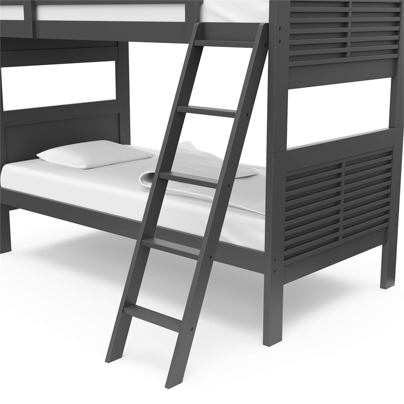 Thomasville Kids Milo Convertible Twin over Twin Bunk Bed in Gray