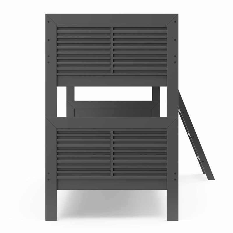 Thomasville Kids Milo Convertible Twin over Twin Bunk Bed in Gray