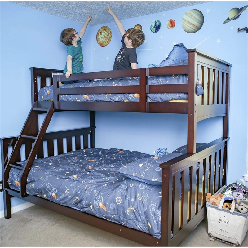 Thomasville Kids Winslow Convertible Full over Twin Bunk Bed in Espresso