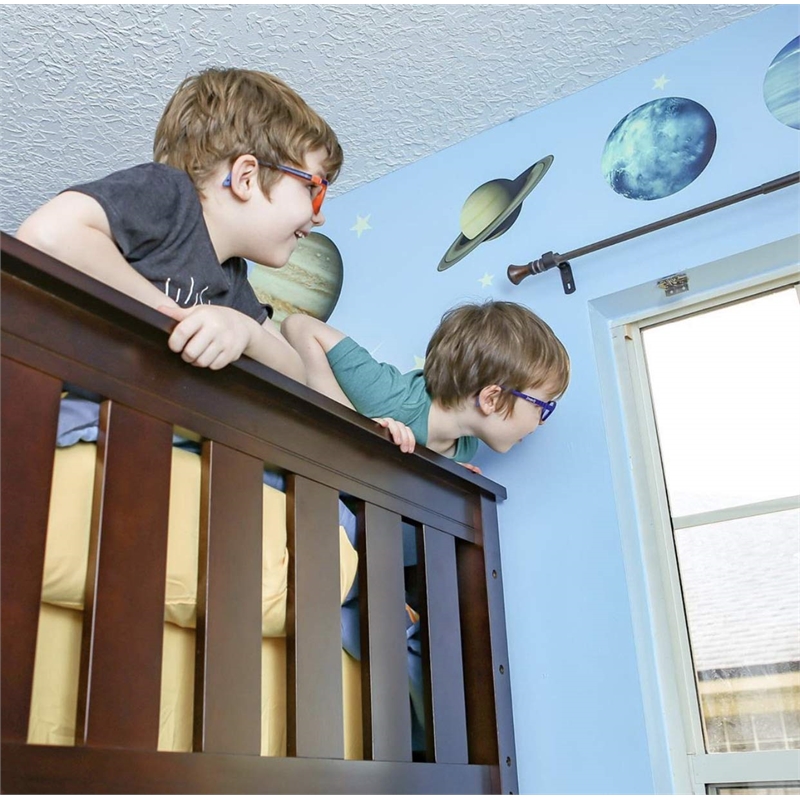 Thomasville Kids Winslow Convertible Full over Twin Bunk Bed in Espresso