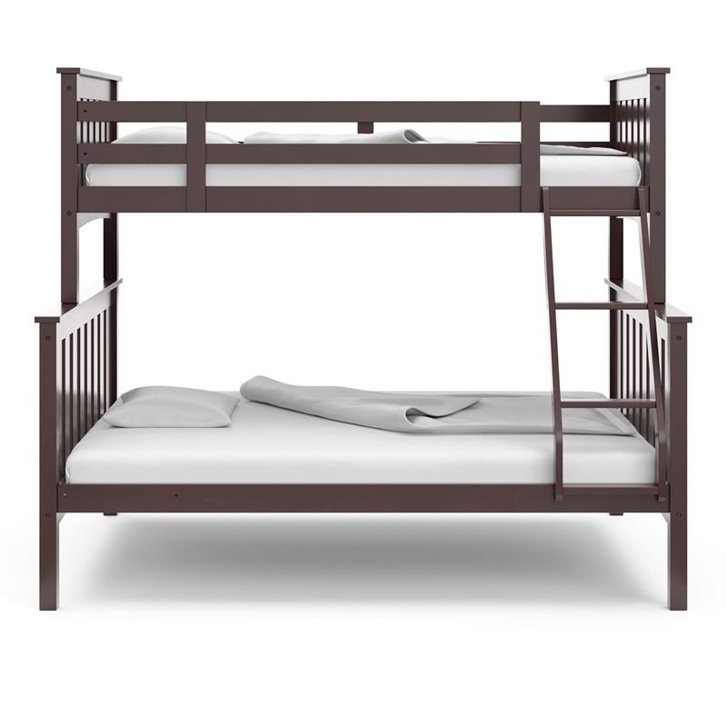 Thomasville Kids Winslow Convertible Full over Twin Bunk Bed in Espresso