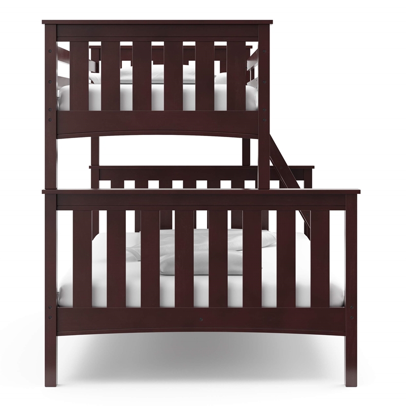 Thomasville Kids Winslow Convertible Full over Twin Bunk Bed in Espresso