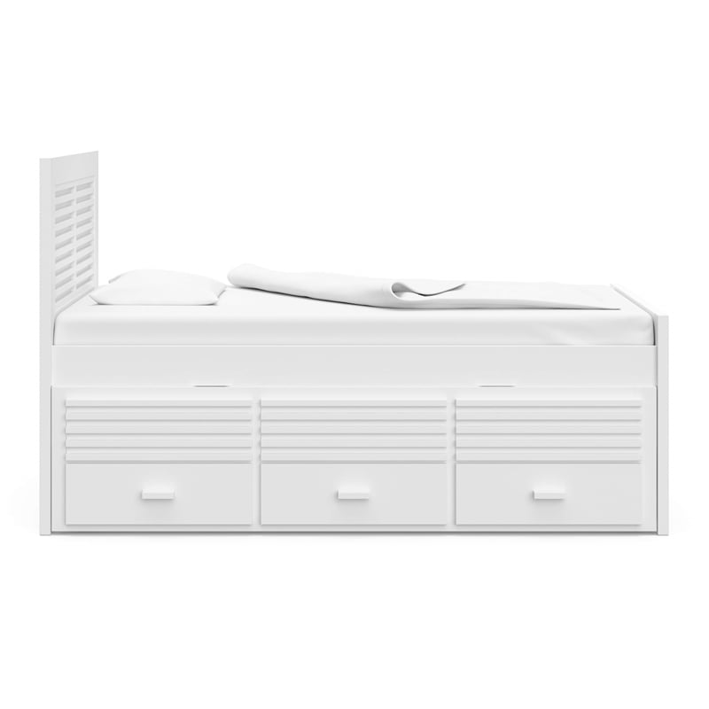 Thomasville Kids Milo Twin Captain's Bed with Twin Trundle in White