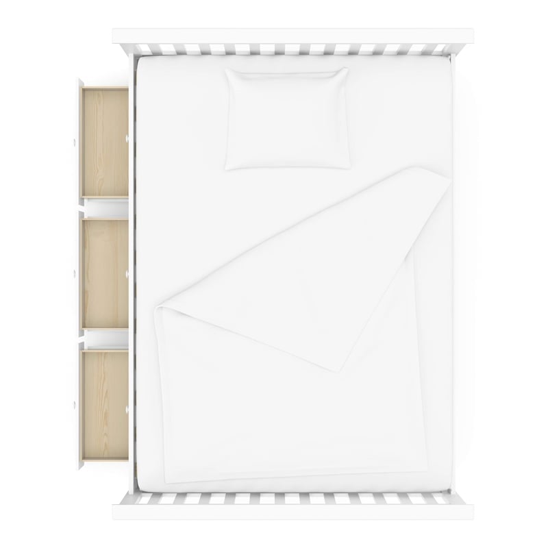 Storkcraft Marco Island Full Captain's Bed with Twin Trundle in White