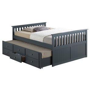 storkcraft marco island full captain's bed with twin trundle