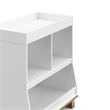Stork Craft USA Wood Changing Table with Storage and Topper in White/Driftwood