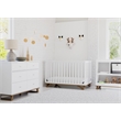 Stork Craft USA Wood Changing Table with Storage and Topper in White/Driftwood