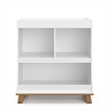 Stork Craft USA Wood Changing Table with Storage and Topper in White/Driftwood