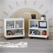 Stork Craft USA Wood Changing Table with Storage and Topper in White/Driftwood