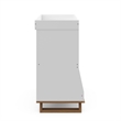 Stork Craft USA Wood Changing Table with Storage and Topper in White/Driftwood