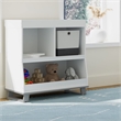 Stork Craft USA Wood Changing Table with Storage and Topper in White/Gray