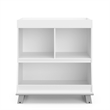 Stork Craft USA Wood Changing Table with Storage and Topper in White/Gray