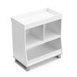 Stork Craft USA Wood Changing Table with Storage and Topper in White/Gray
