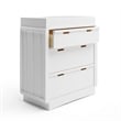 Stork Craft USA Skye 3-Drawer Wood Chest with Changing Topper in White