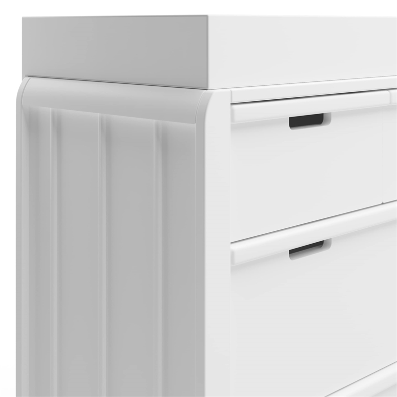 Stork Craft USA Skye 3-Drawer Wood Chest with Changing Topper in White