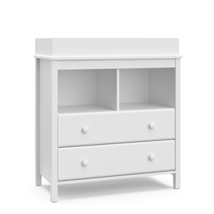 Storkcraft Alpine 2 Drawer Changing Table Dresser White
